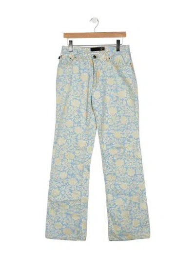 Pre-owned Just Cavalli Mid-rise Flared Jeans In Blue/metallic