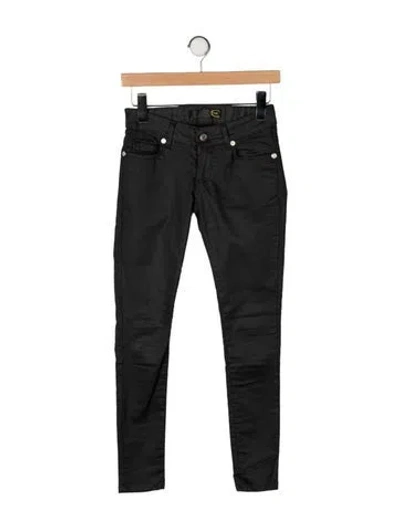 Pre-owned Just Cavalli Mid-rise Skinny Leg Jeans In Black