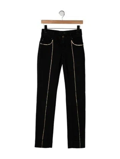 Pre-owned Just Cavalli Mid-rise Skinny Leg Jeans In Black