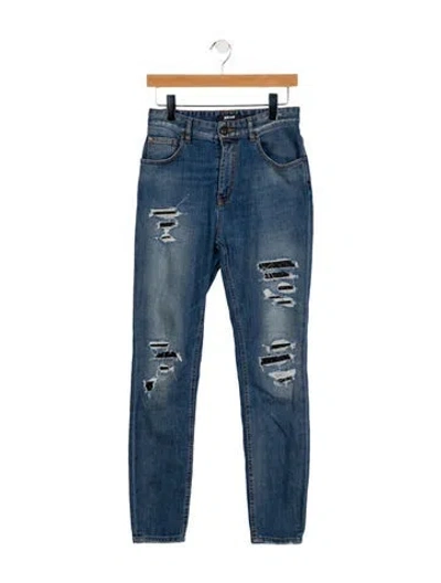 Pre-owned Just Cavalli Mid-rise Skinny Leg Jeans In Blue