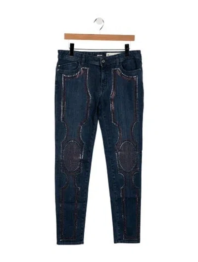Pre-owned Just Cavalli Mid-rise Skinny Leg Jeans In Blue