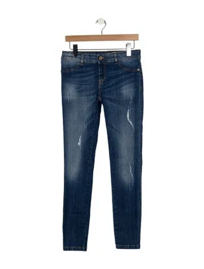 Pre-owned Just Cavalli Mid-rise Skinny Leg Jeans In Blue
