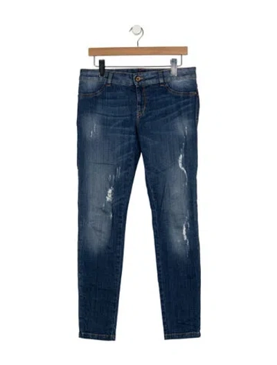 Pre-owned Just Cavalli Mid-rise Skinny Leg Jeans In Blue
