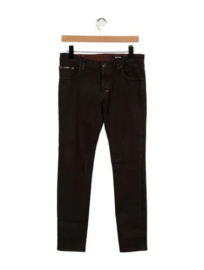Pre-owned Just Cavalli Mid-rise Skinny Leg Jeans In Brown