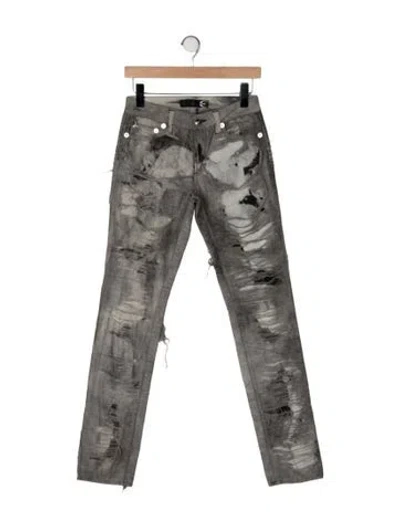Pre-owned Just Cavalli Mid-rise Skinny Leg Jeans In Green