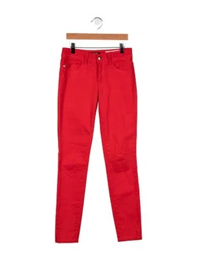 Pre-owned Just Cavalli Mid-rise Skinny Leg Jeans In Red