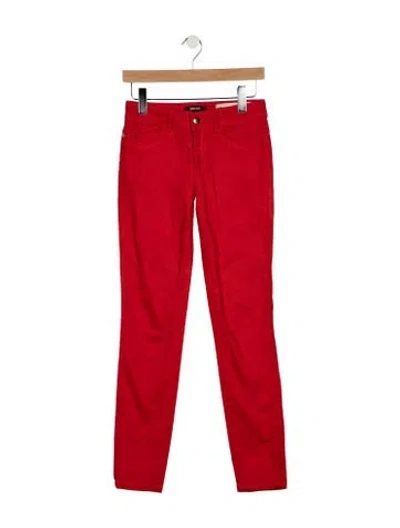 Pre-owned Just Cavalli Mid-rise Skinny Leg Jeans In Red
