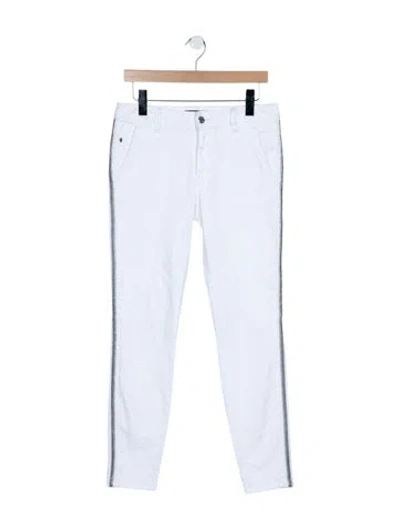 Pre-owned Just Cavalli Mid-rise Skinny Leg Jeans In White