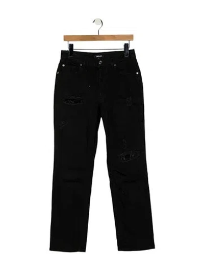 Pre-owned Just Cavalli Mid-rise Straight Leg Jeans In Black
