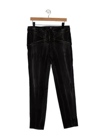Pre-owned Just Cavalli Mid-rise Straight Leg Jeans In Black