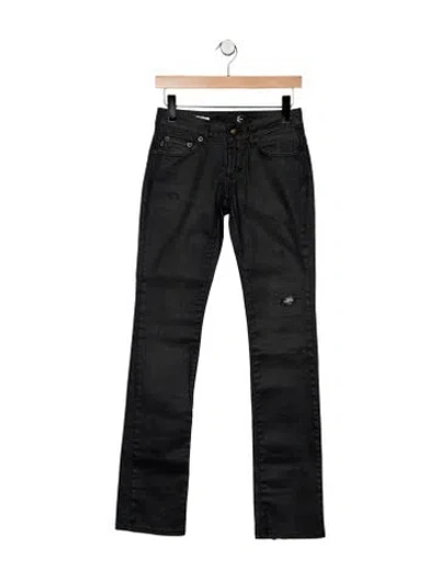 Pre-owned Just Cavalli Mid-rise Straight Leg Jeans In Black