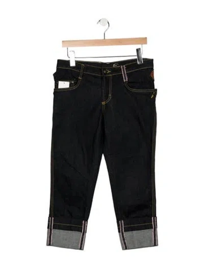 Pre-owned Just Cavalli Mid-rise Straight Leg Jeans In Black