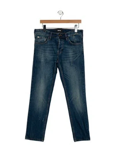 Pre-owned Just Cavalli Mid-rise Straight Leg Jeans In Blue