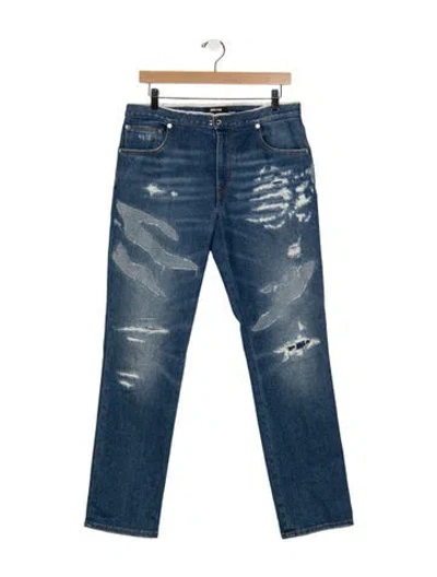 Pre-owned Just Cavalli Mid-rise Straight Leg Jeans In Blue