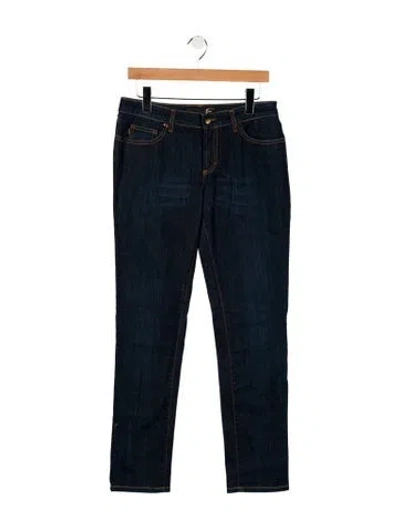 Pre-owned Just Cavalli Mid-rise Straight Leg Jeans In Blue