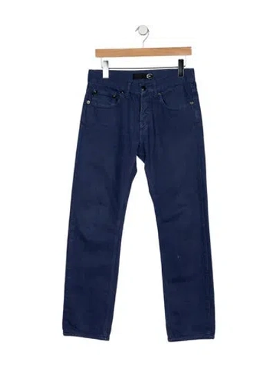 Pre-owned Just Cavalli Mid-rise Straight Leg Jeans In Blue