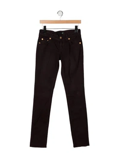 Pre-owned Just Cavalli Mid-rise Straight Leg Jeans In Brown