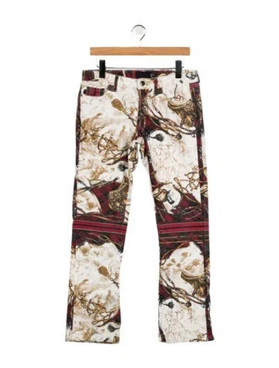 Pre-owned Just Cavalli Mid-rise Straight Leg Jeans In Multi