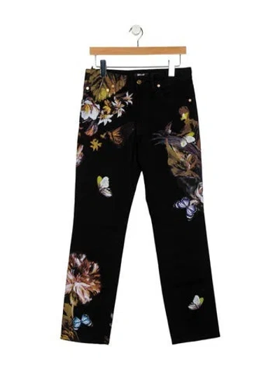Pre-owned Just Cavalli Mid-rise Straight Leg Jeans W/ Tags In Black