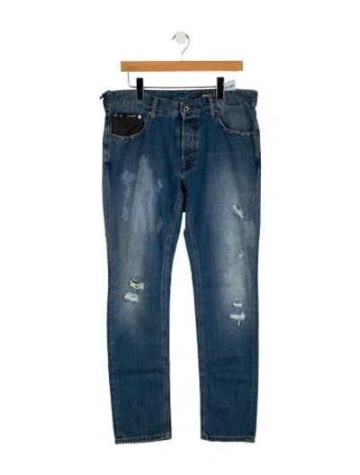 Pre-owned Just Cavalli Mid-rise Straight Leg Jeans W/ Tags In Blue