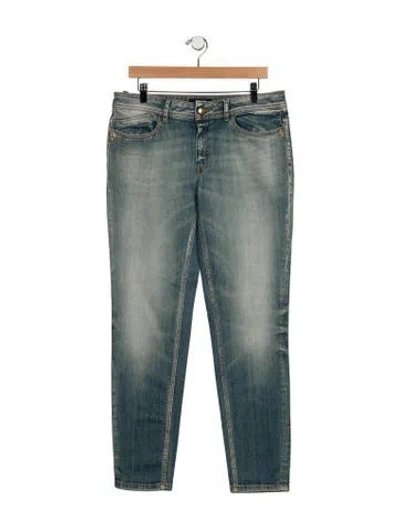 Pre-owned Just Cavalli Mid-rise Straight Leg Jeans W/ Tags In Blue