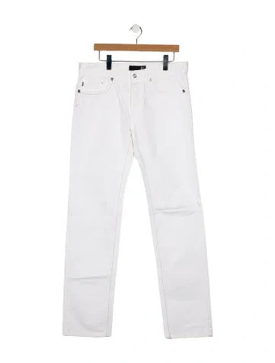 Pre-owned Just Cavalli Mid-rise Straight Leg Jeans In White