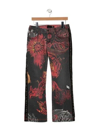 Pre-owned Just Cavalli Mid-rise Wide Leg Jeans In Gray