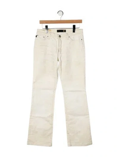 Pre-owned Just Cavalli Mid-rise Wide Leg Jeans In Neutral