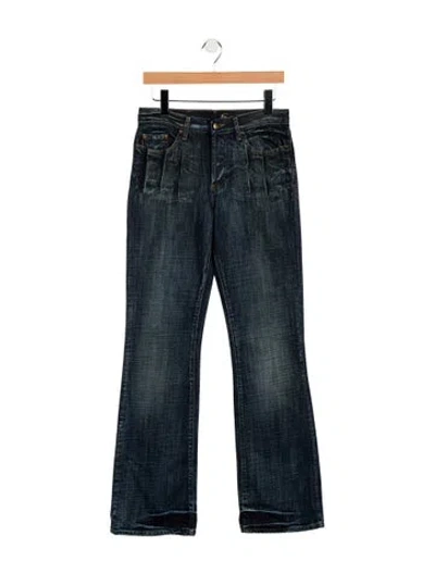 Pre-owned Just Cavalli Mid-rise Wide Leg Jeans W/ Tags In Blue