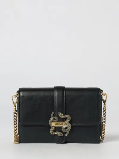 Just Cavalli Snake-plaque Mini Bag In Black
