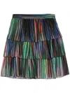 Just Cavalli Ruffled Striped Skirt In Multicolour