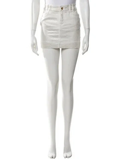 Pre-owned Just Cavalli Mini Skirt In Neutrals