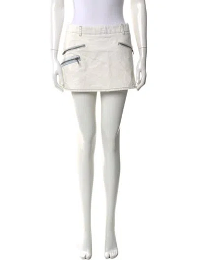 Pre-owned Just Cavalli Mini Skirt In White
