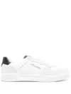 Just Cavalli Logo-print Panelled Leather Sneakers In White