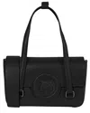 Just Cavalli Monocromatic Logo Small Shoulder Bag In Black