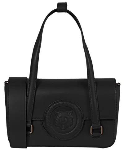 Just Cavalli Monocromatic Logo Small Shoulder Bag In Black