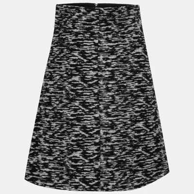 Just Cavalli Monochrome Tweed A-line Skirt In Black