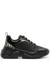 Just Cavalli Monogram Panelled Chunky Sneakers In Black