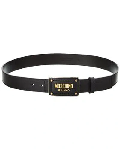 Pre-owned Just Cavalli Moschino Leather Belt Men's In Black