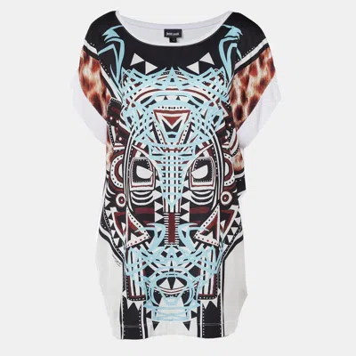 Just Cavalli Multicolor Printed & Knit Tunic