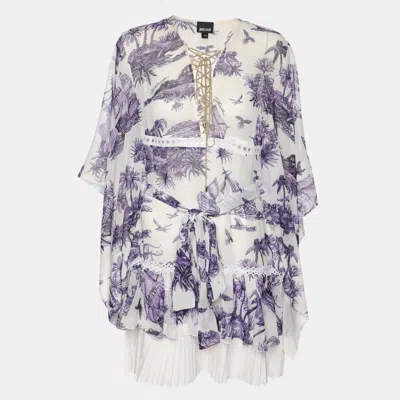 Pre-owned Just Cavalli Multicolor Printed Chiffon Tunic S