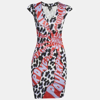 Pre-owned Just Cavalli Multicolor Printed Jersey Mini Dress S