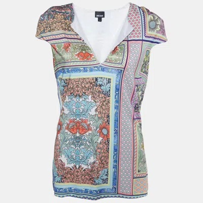 Just Cavalli Multicolor Printed Jersey Sleeveless T-shirt