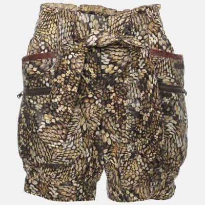 Pre-owned Just Cavalli Multicolor Printed Nylon Short S