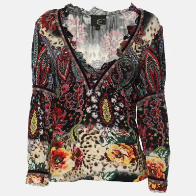 Pre-owned Just Cavalli Multicolor Viscose Blend Top L