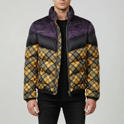 Pre-owned Just Cavalli Multicolour Printed Synthetic Zip-up Down Bomber Jacket M In Multicolor