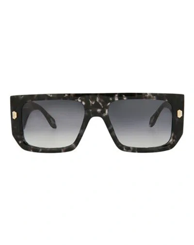 Just Cavalli Navigator-frame Acetate Sunglasses Sunglasses Grey Size 56 Acetate In Grey Havana Grey Havana Smoke