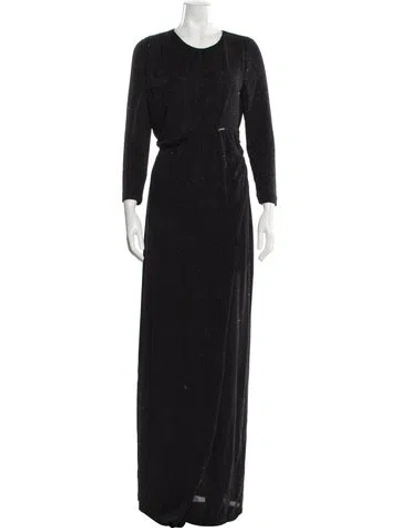 Pre-owned Just Cavalli Nylon Long Dress W/ Tags In Gray