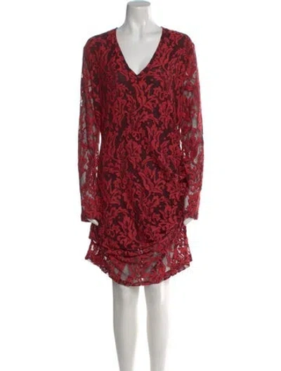 Pre-owned Just Cavalli Nylon Mini Dress W/ Tags In Red