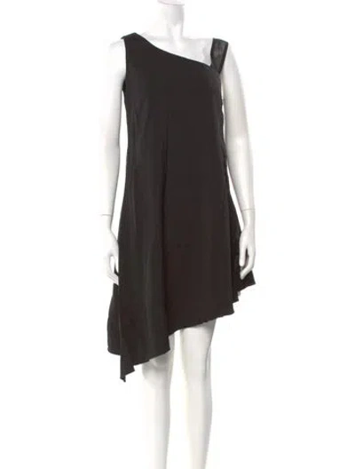 Pre-owned Just Cavalli One-shoulder Knee-length Dress W/ Tags In Black
